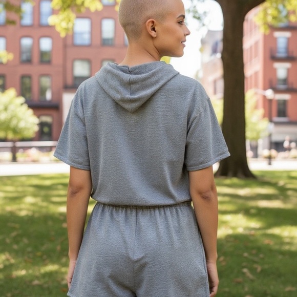 POL Gray Sleeveless Hooded Romper-NWOT - Picture 10 of 10